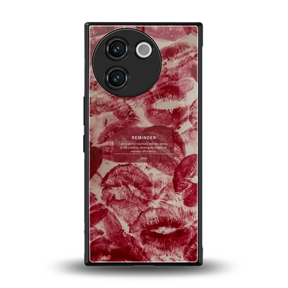 Reminder back phone cover | glass case for vivo v30e