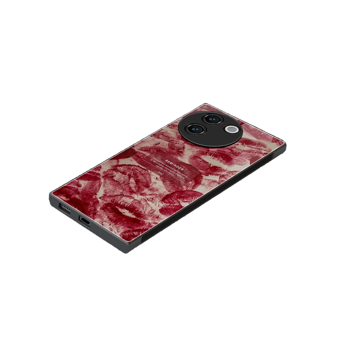 Reminder stylish phone case for vivo v30e | glossy glass and slim fit