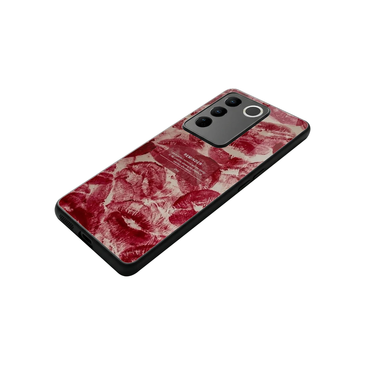Reminder stylish phone case for vivo v27 5g | glossy glass and slim fit
