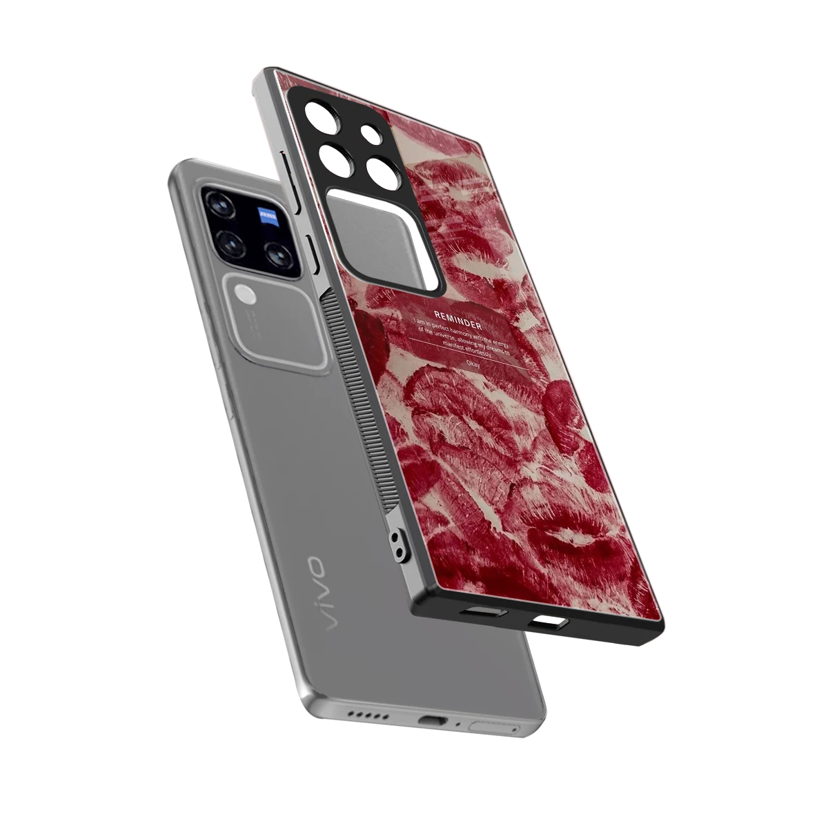 Reminder sleekvivo v30 pro cover with tempered glass back and TPU edges