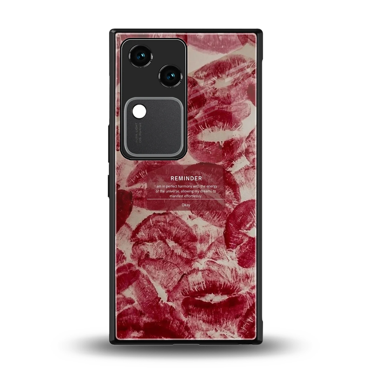 Reminder back phone cover | glass case for vivo v30