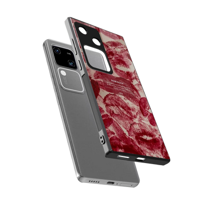 Reminder sleek vivo v30 cover with tempered glass back and TPU edges