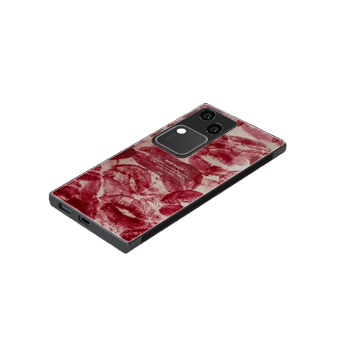 Reminder stylish phone case for vivo v30 | glossy glass and slim fit