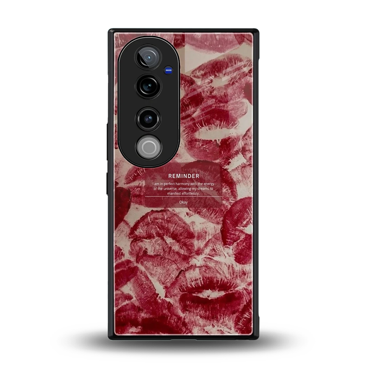 Reminder back phone cover | glass case for vivo v40 pro