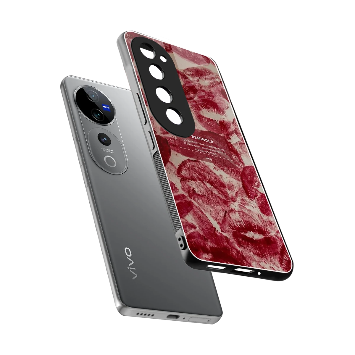 Reminder sleek vivo v40 pro cover with tempered glass back and TPU edges