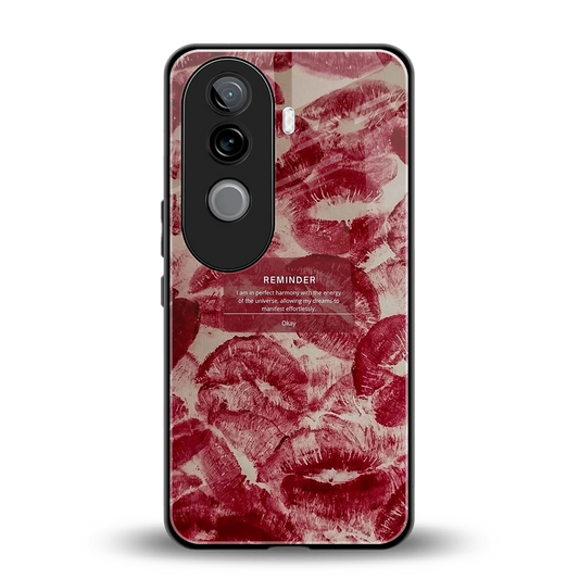 Reminder back phone cover | glass case for vivo v40e