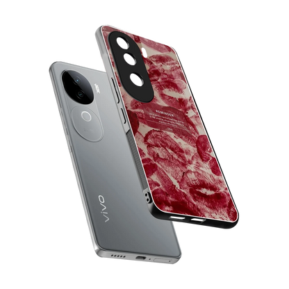 Reminder sleek vivo v40e cover with tempered glass back and TPU edges