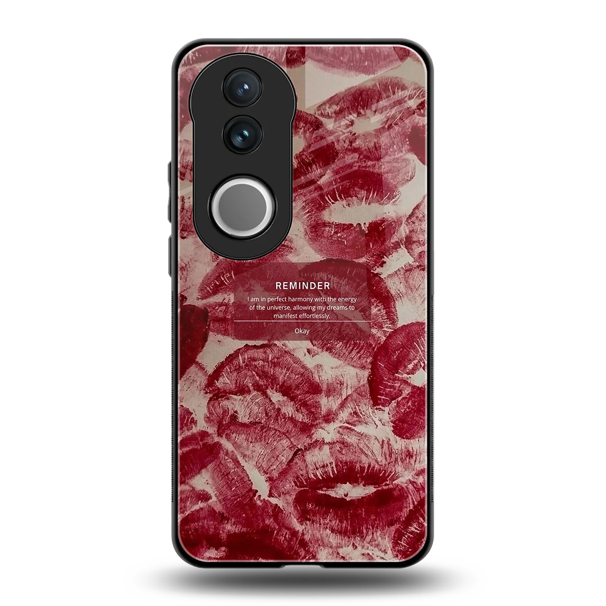 Reminder back phone cover | glass case for vivo v50