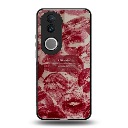 Reminder back phone cover | glass case for vivo v50
