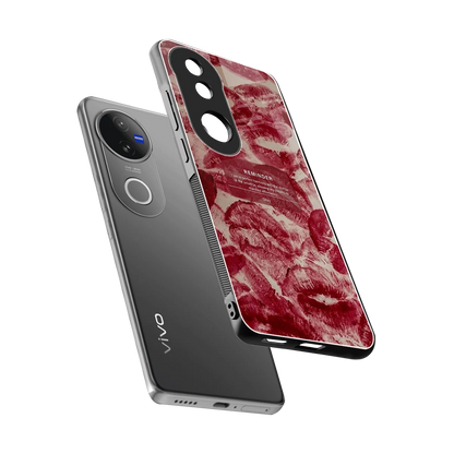 Reminder sleek vivo v50 cover with tempered glass back and TPU edges