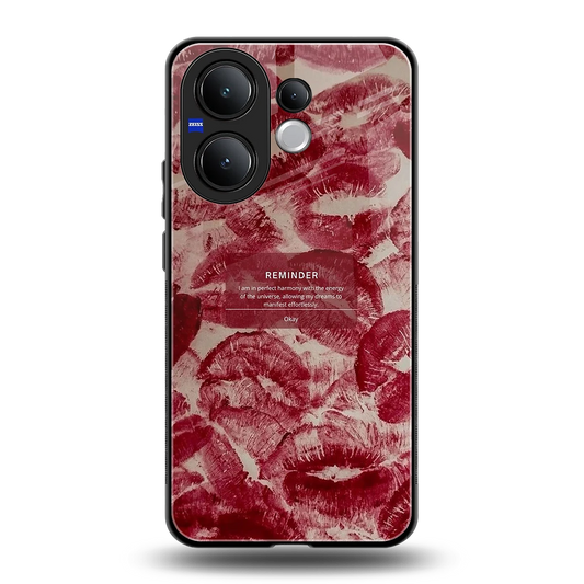 Reminder back phone cover | glass case for vivo v60