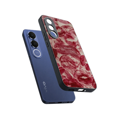 Reminder sleek vivo v70 fe cover with tempered glass back and TPU edges