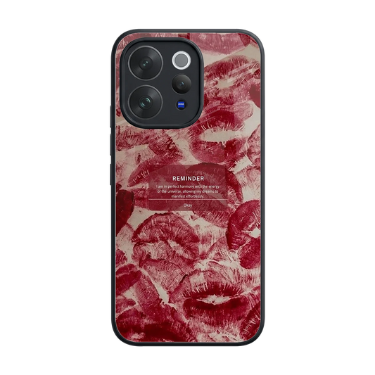 Reminder back phone cover | glass case for vivo v70