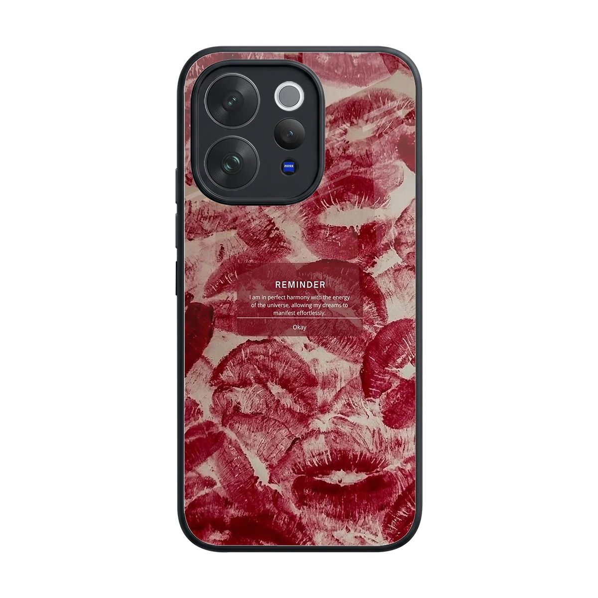 Reminder back phone cover | glass case for vivo v70 elite