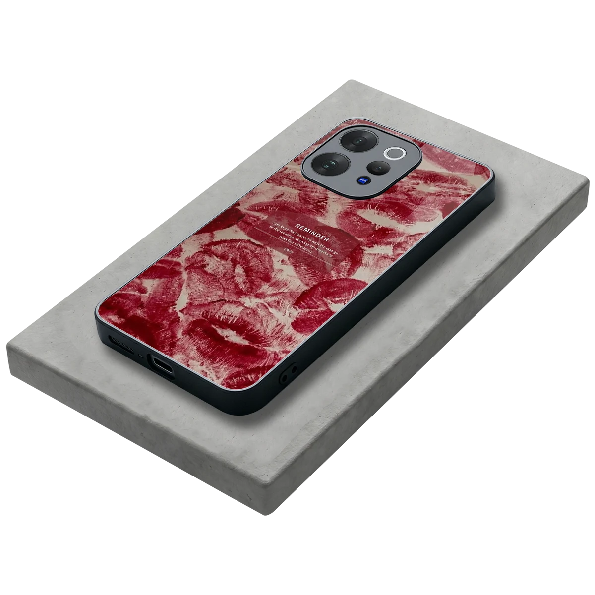 Reminder stylish phone case for vivo v70 elite | glossy glass and slim fit