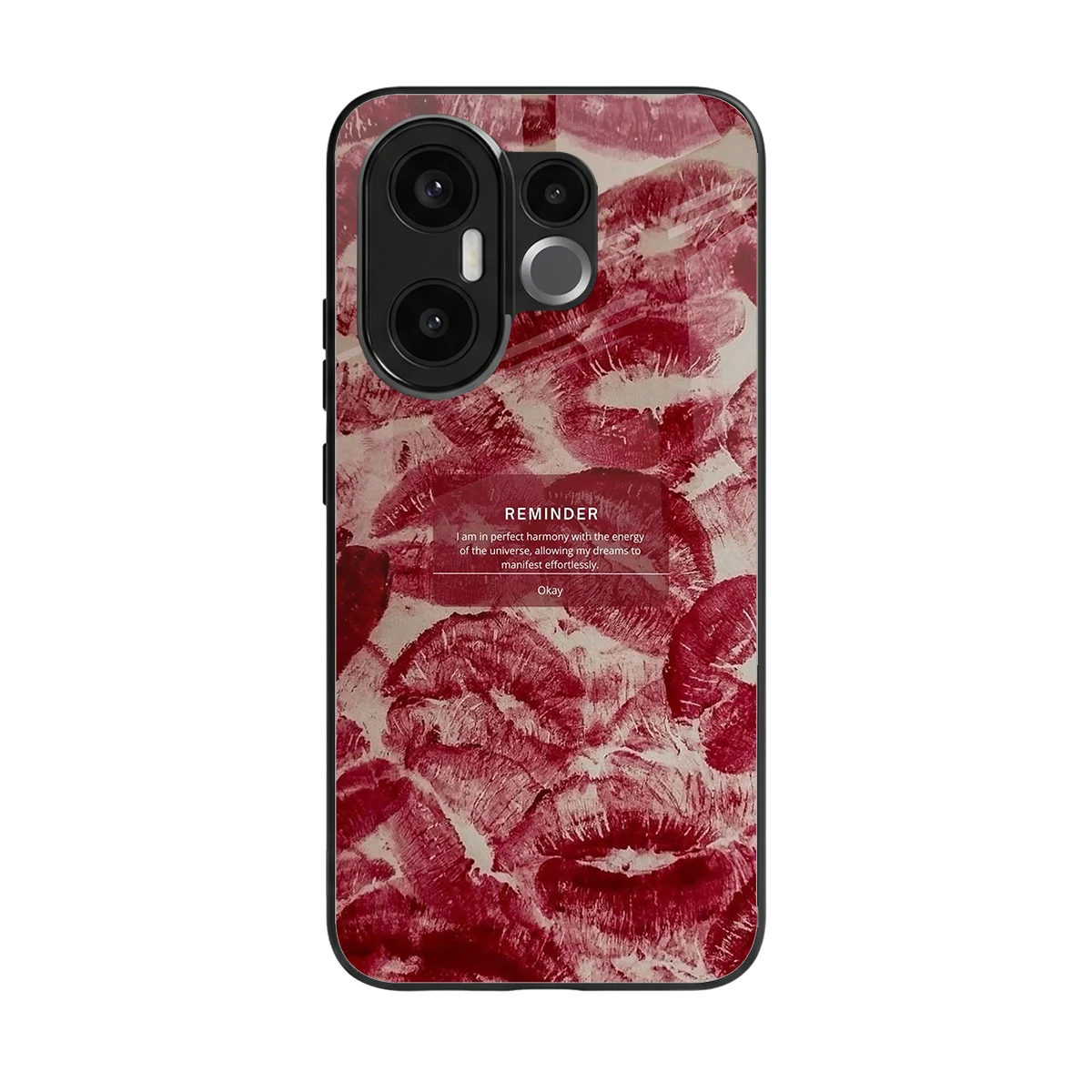 Reminder back phone cover | glass case for vivo x200 fe