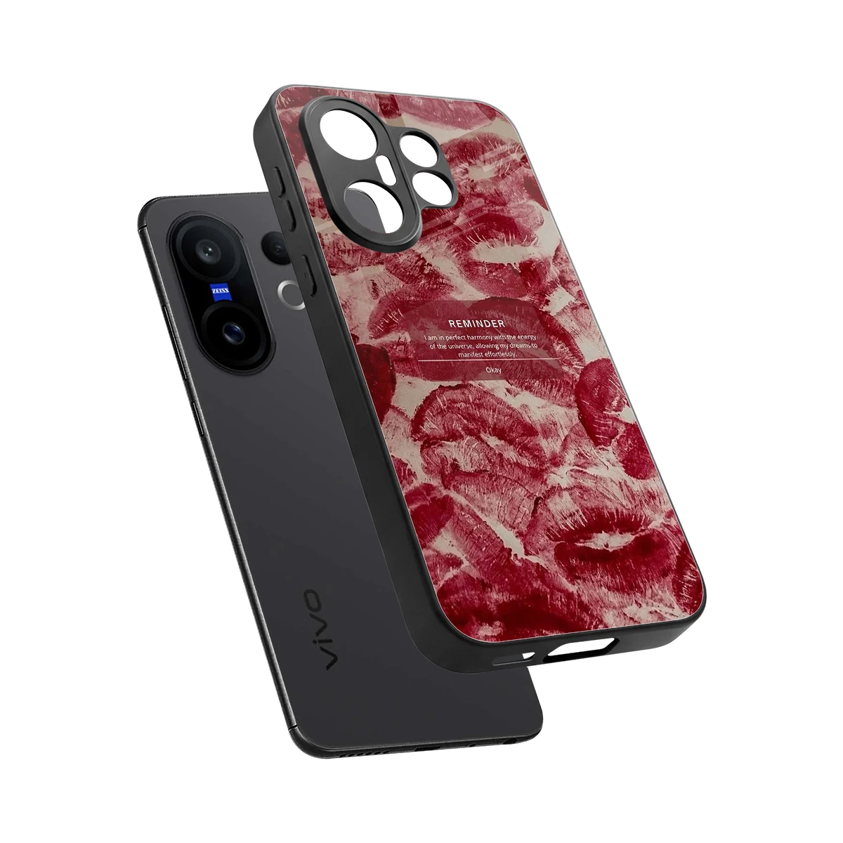 Reminder sleek vivo x200 fe cover with tempered glass back and TPU edges