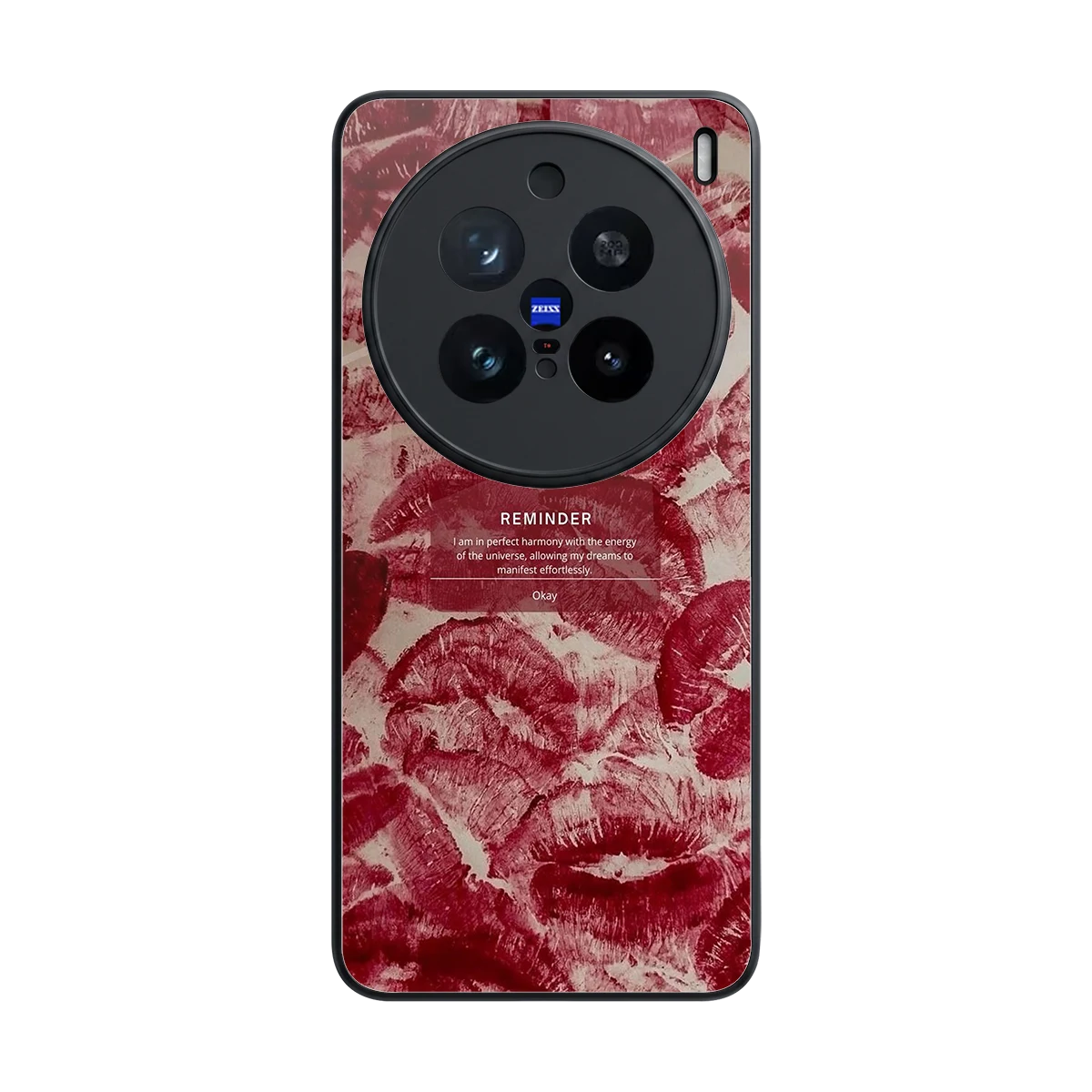Reminder back phone cover | glass case for vivo x200 pro