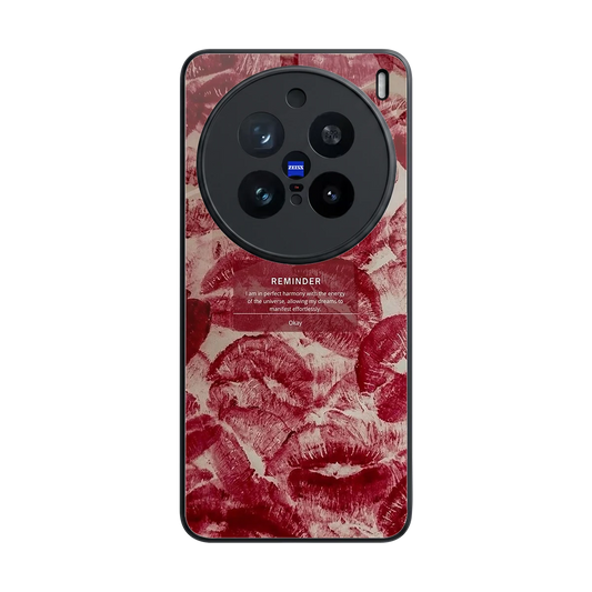 Reminder back phone cover | glass case for vivo x200 pro