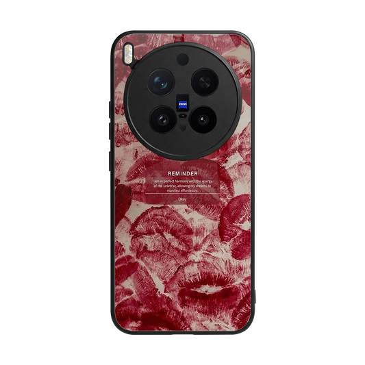 Reminder back phone cover | glass case for vivo x300 pro