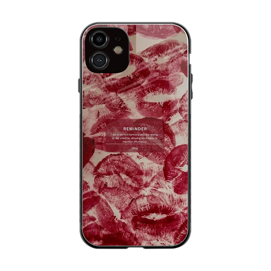 Reminder back phone cover | glass case for iphone 12