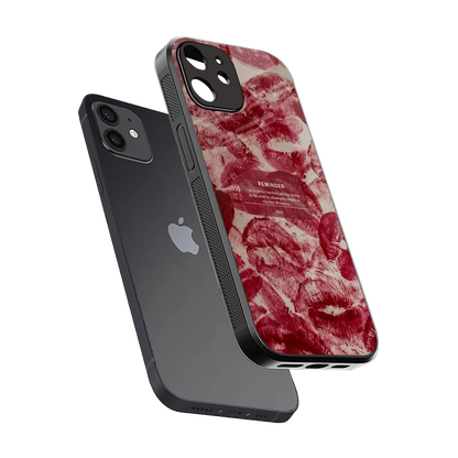 Reminder sleek iphone 12 cover with tempered glass back and TPU edges