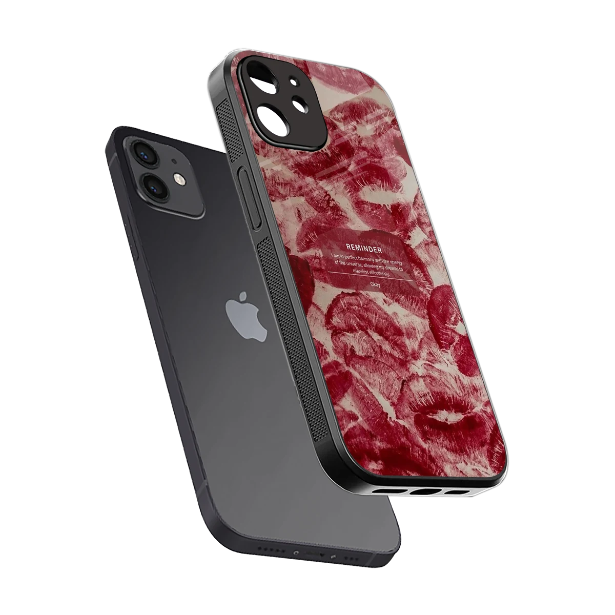 Reminder sleek iphone 11 cover with tempered glass back and TPU edges