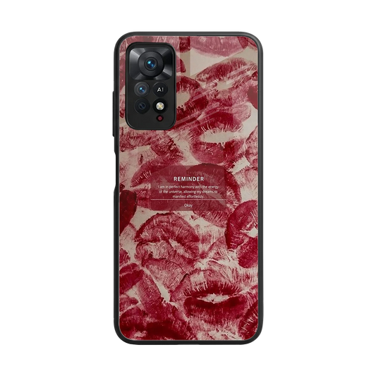Reminder back phone cover | glass case for redmi note 11 pro