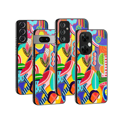 Stylish Glass Back Case for All Smartphones iPhone, Samsung, OnePlus, Pixel, Redmi, Oppo, Vivo, Motorola