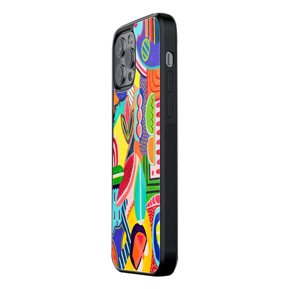 Trendy Glass Back Mobile Case for iPhone, Samsung, Redmi, OnePlus, Google Pixel, Motorola