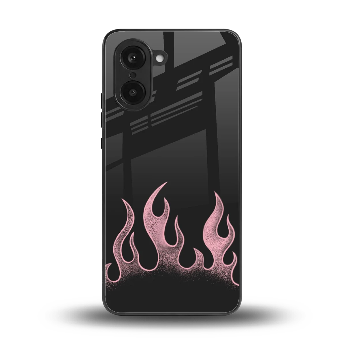 Retro Pink Flames back phone cover | glass case for oneplus nord ce5 5g