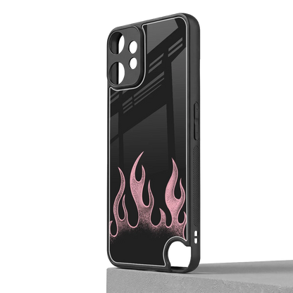 Retro Pink Flames cmf nothing phone 2 pro mobile cover | shockproof glass phone case
