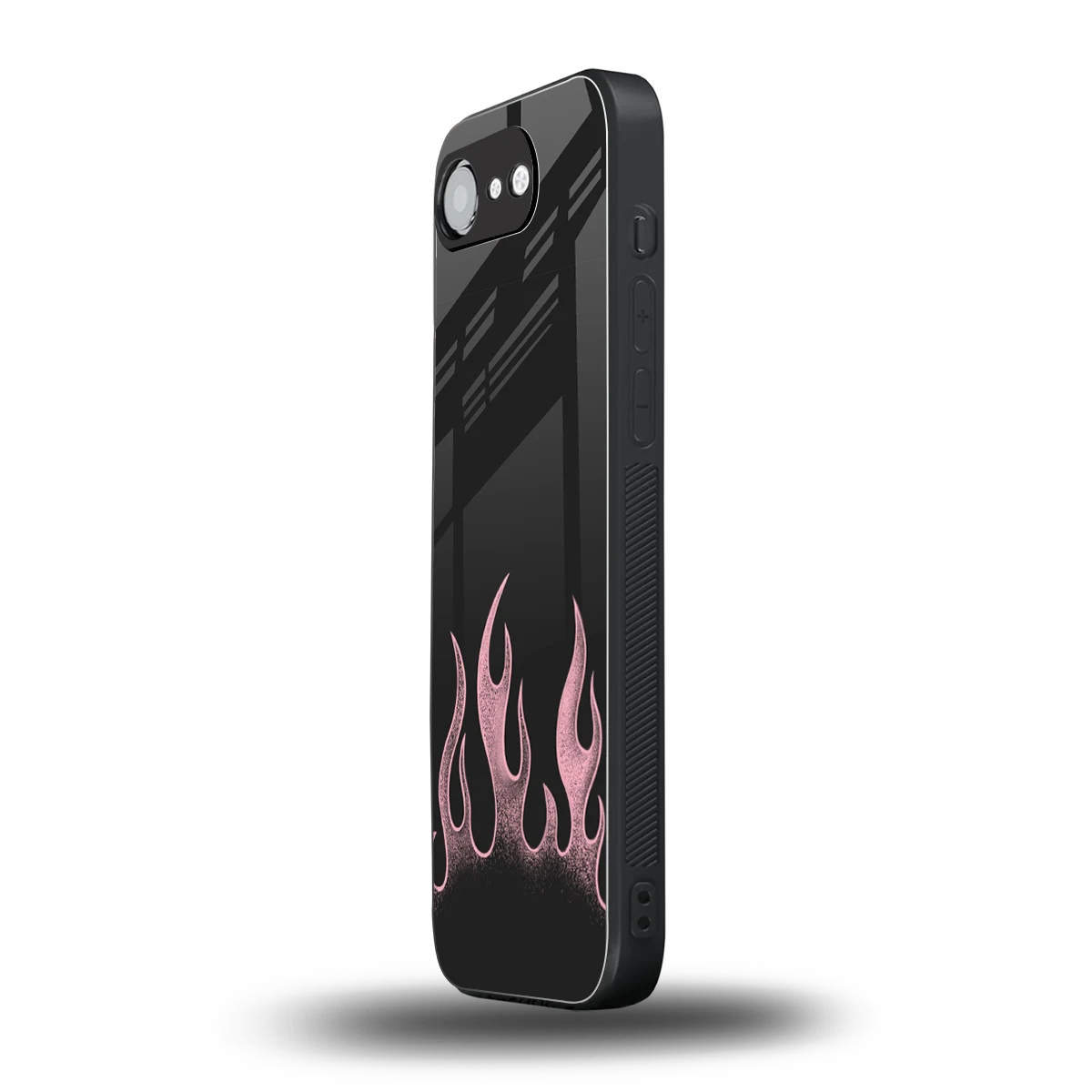 Retro Pink Flames iphone 17e mobile cover | shockproof glass phone case