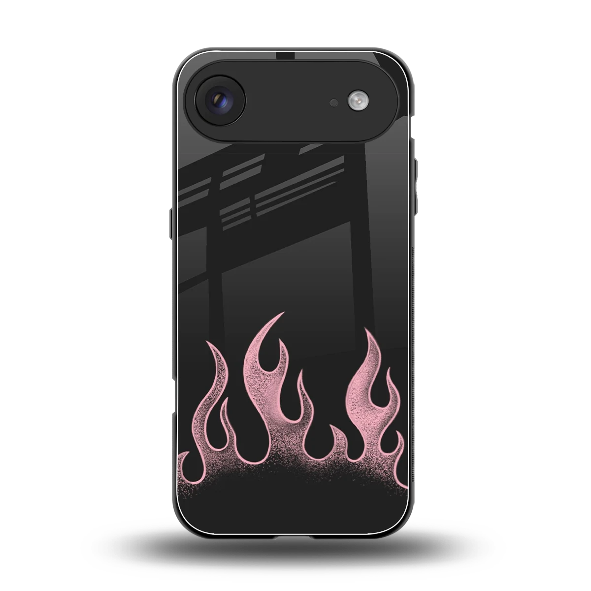 Retro Pink Flames back phone cover | glass case for iphone air