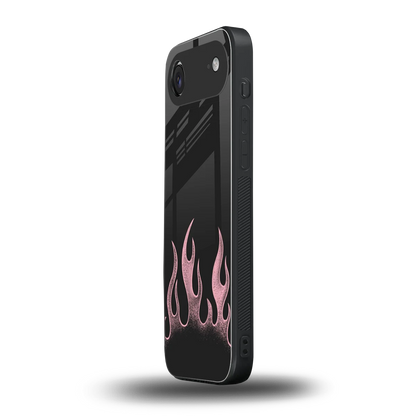 Retro Pink Flames iphone air mobile cover | shockproof glass phone case