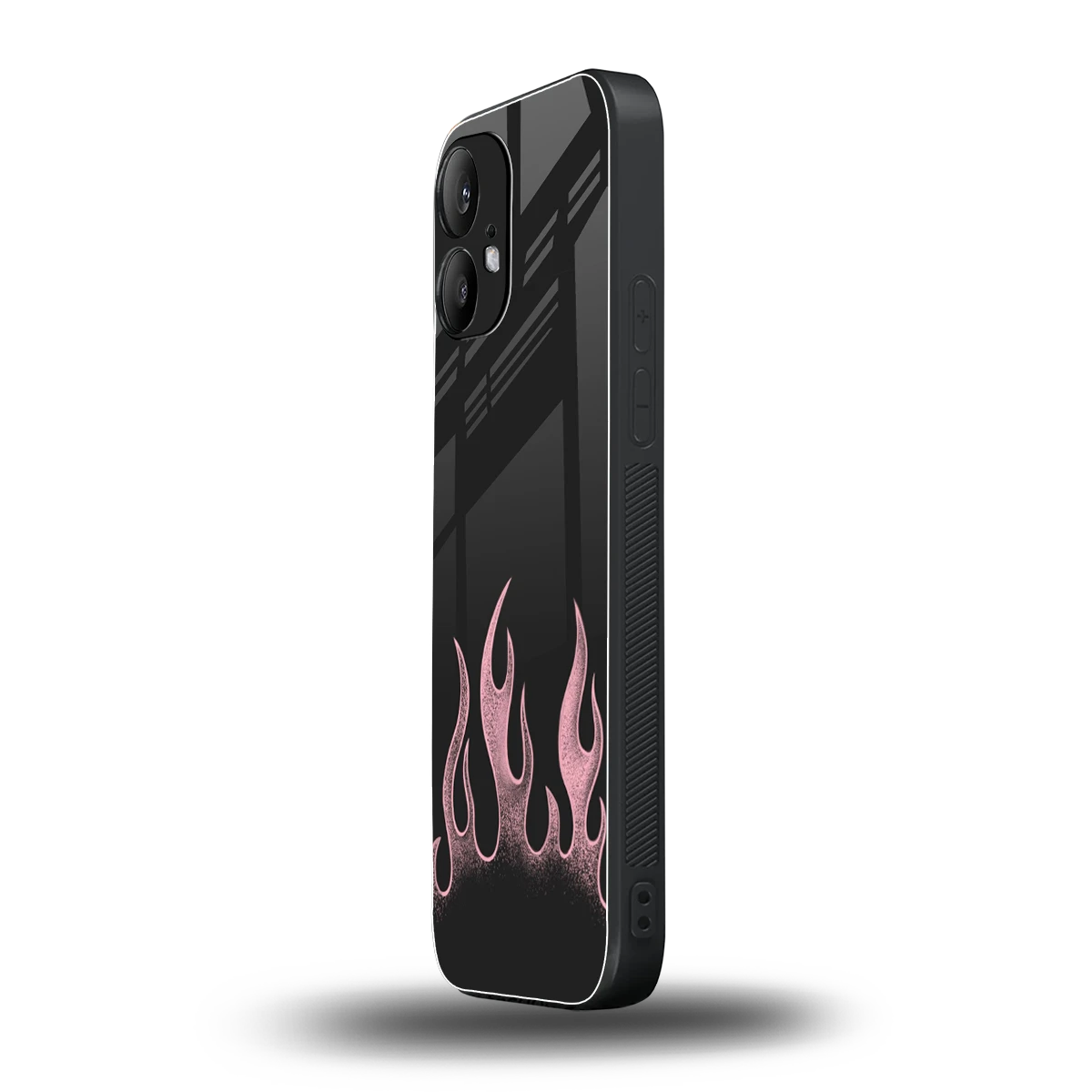 Retro Pink Flames nothing phone 2 mobile cover | shockproof glass phone case