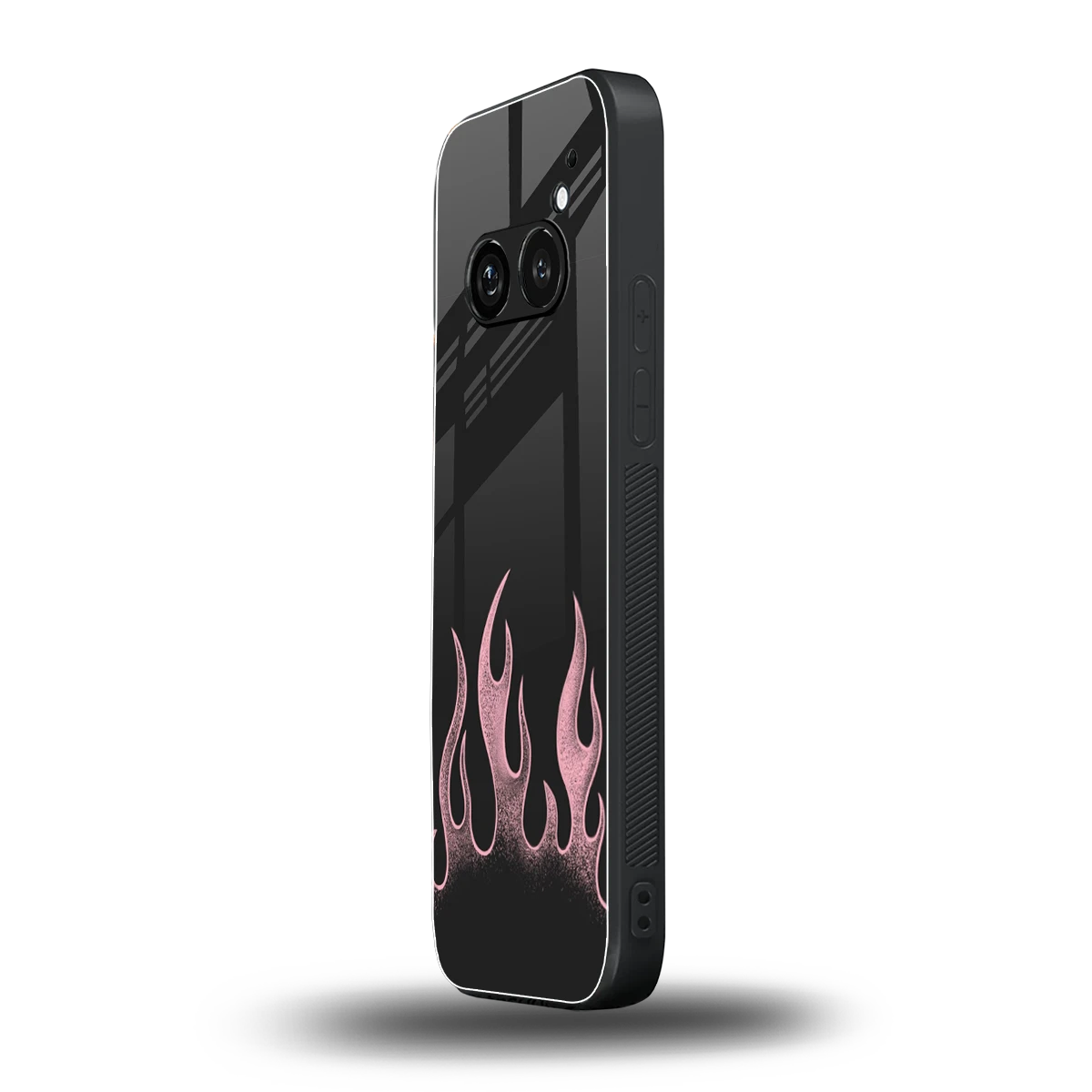 Retro Pink Flames nothing phone 2a mobile cover | shockproof glass phone case