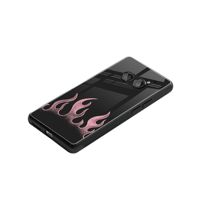 Retro Pink Flames stylish phone case for nothing phone 2a | glossy glass and slim fit