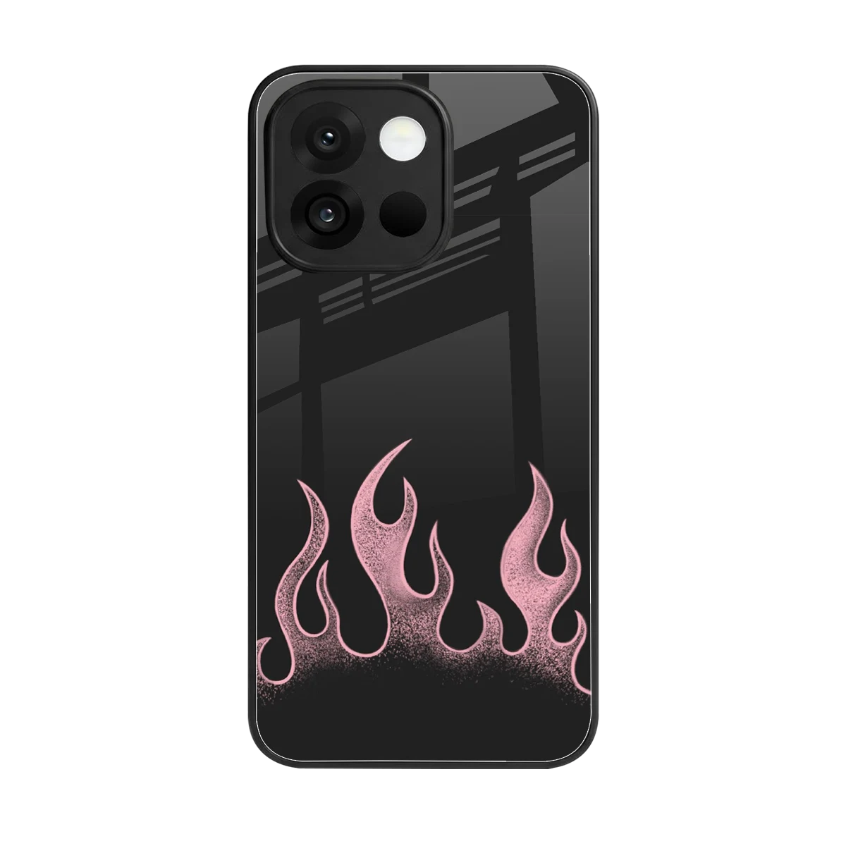 Retro Pink Flames back phone cover | glass case for oneplus 13s