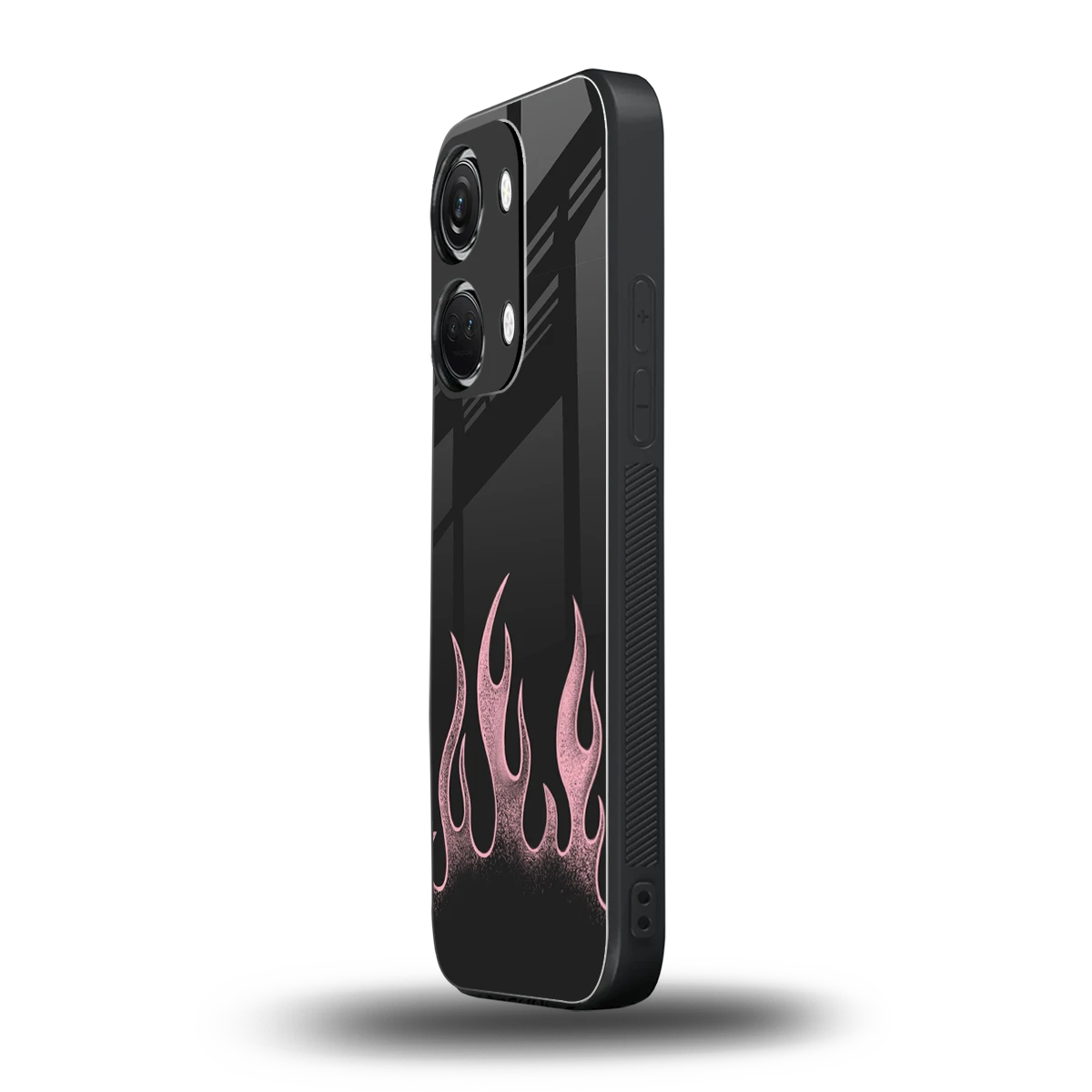 Retro Pink Flames oneplus nord 3 mobile cover | shockproof glass phone case