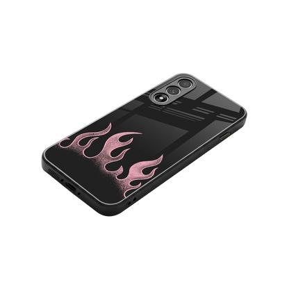 Retro Pink Flames stylish phone case for oneplus nord 5 | glossy glass and slim fit