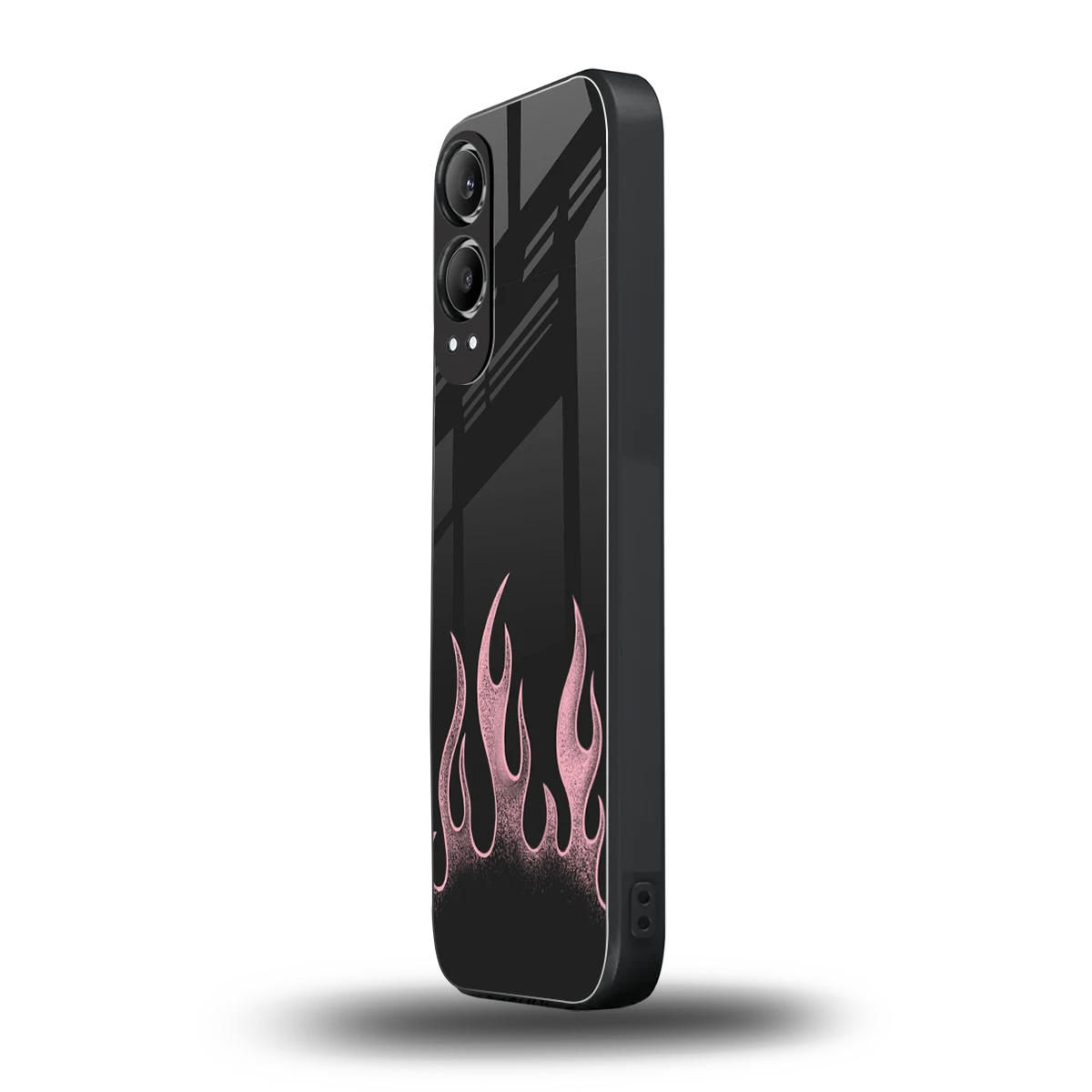Retro Pink Flames oneplus nord ce 4 lite mobile cover | shockproof glass phone case