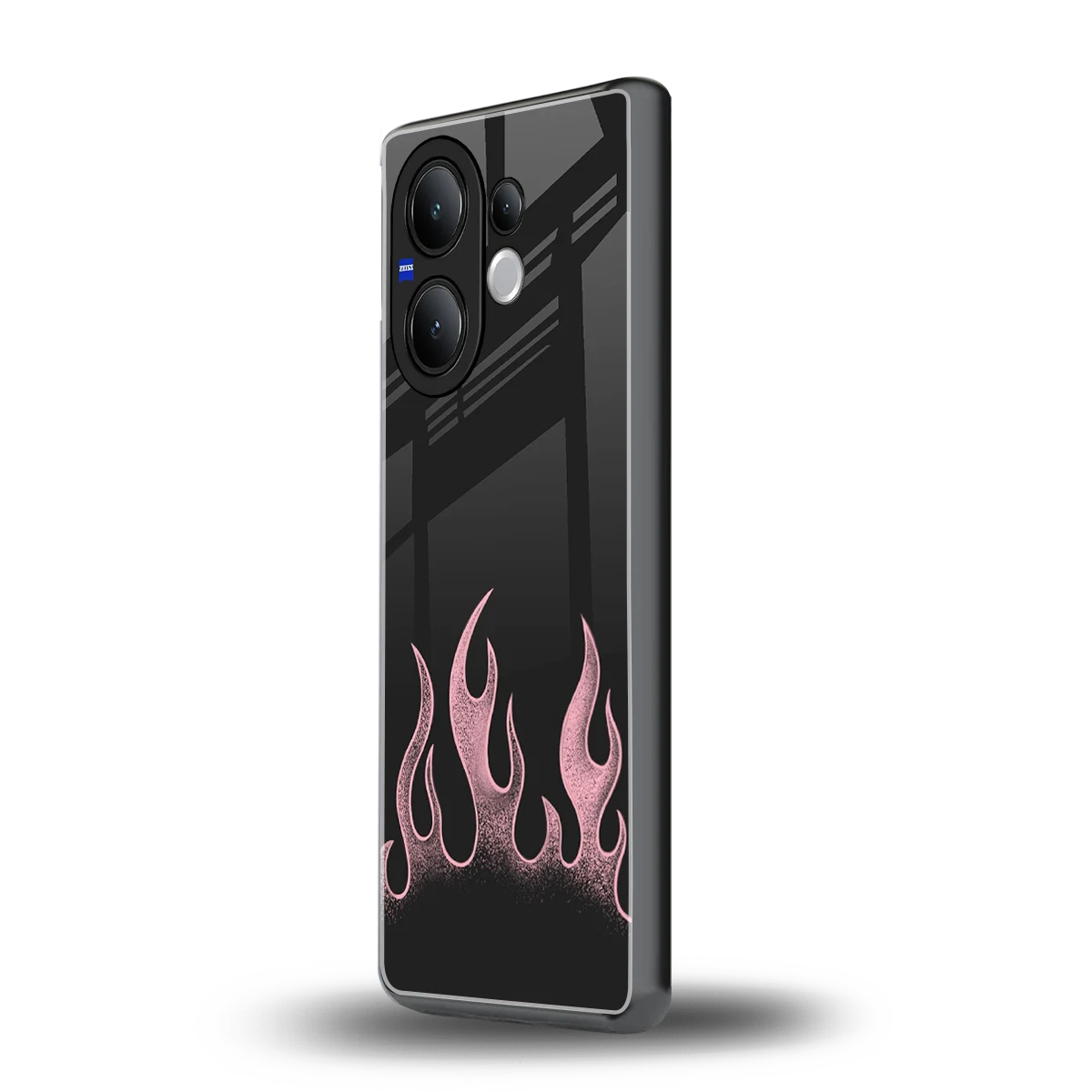 Retro Pink Flames vivo v60 mobile cover | shockproof glass phone case