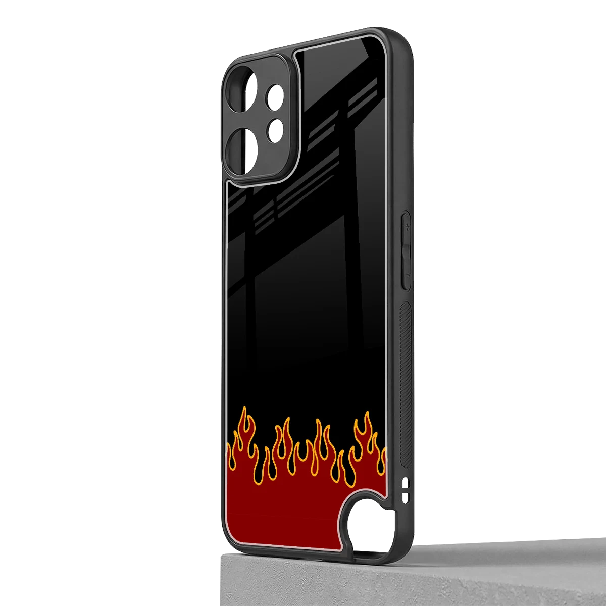 Retro Red Flames cmf nothing phone 2 pro mobile cover | shockproof glass phone case