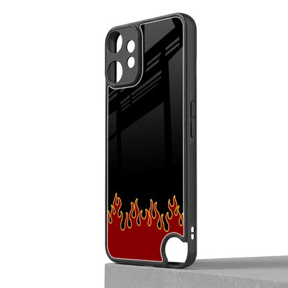 Retro Red Flames cmf nothing phone 2 pro mobile cover | shockproof glass phone case