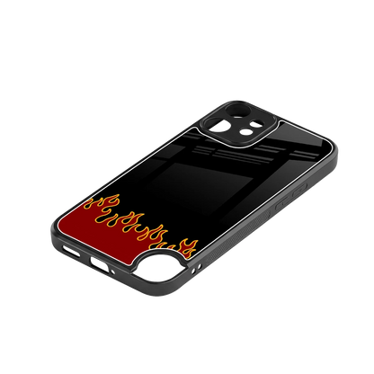 Retro Red Flames stylish phone case for cmf nothing phone 2 pro | glossy glass and slim fit