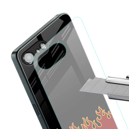 Retro Red Flames stylish phone case for iphone 17e | glossy glass and slim fit