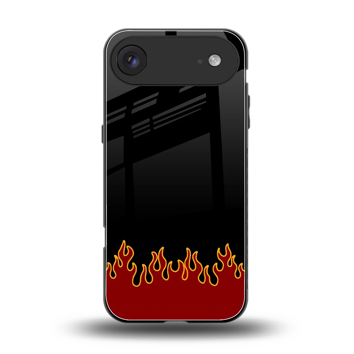 Retro Red Flames back phone cover | glass case for iphone air