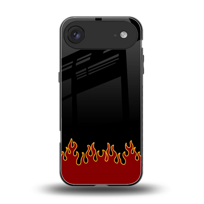 Retro Red Flames back phone cover | glass case for iphone air