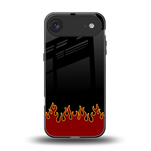 Retro Red Flames back phone cover | glass case for iphone air